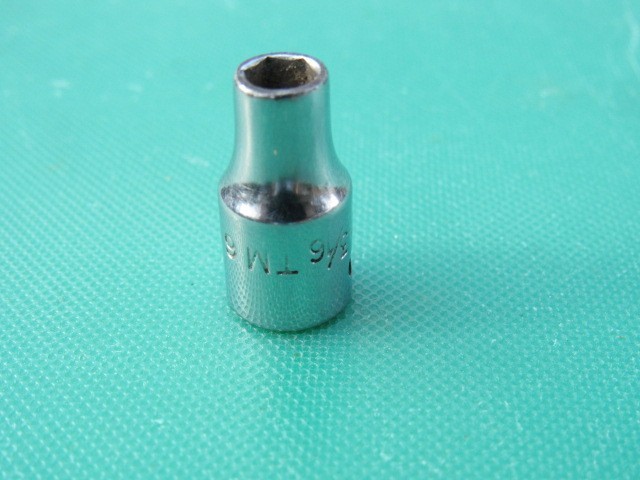 SNAP ON 3/16″ TM6 1/4″ DRIVE SAE 6 POINT SHALLOW UNDERLINE SOCKET TM 6 3/16 IN