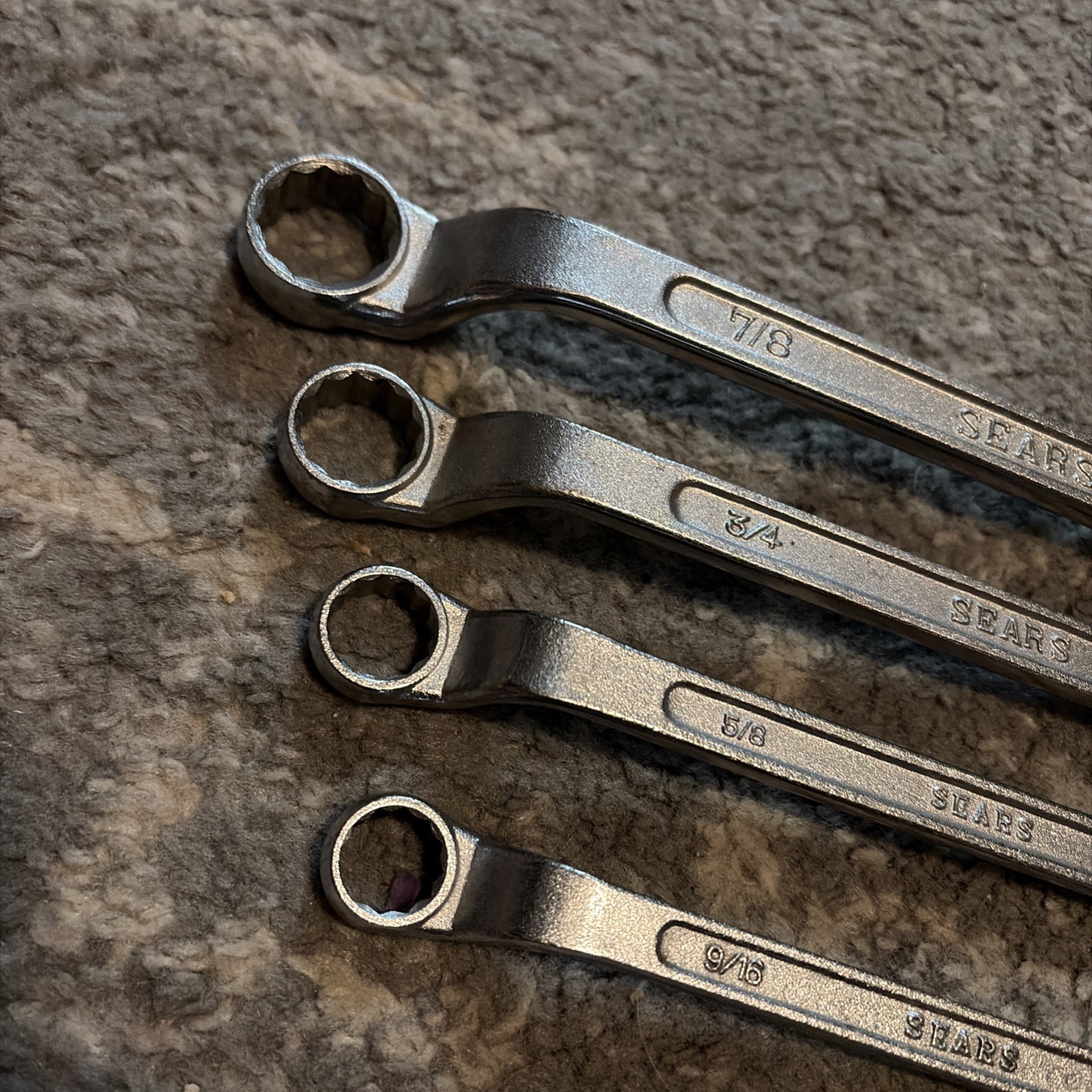 Vintage SEARS Double Box End Wrenches Drop Forged Steel Made in Japan 12 PT SAE