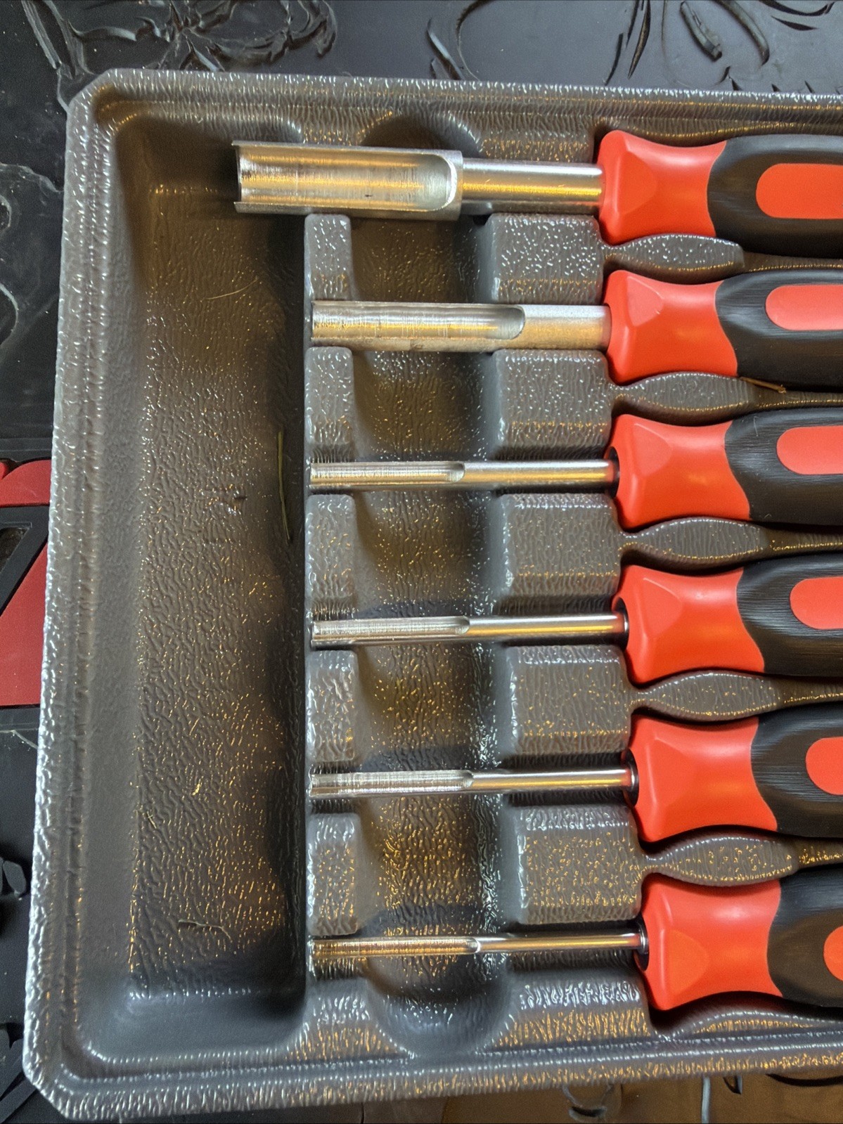 Snap on Tools USA ORANGE 6pc Deutsch Terminal Tool Kit SGDTT106O Lightly Used
