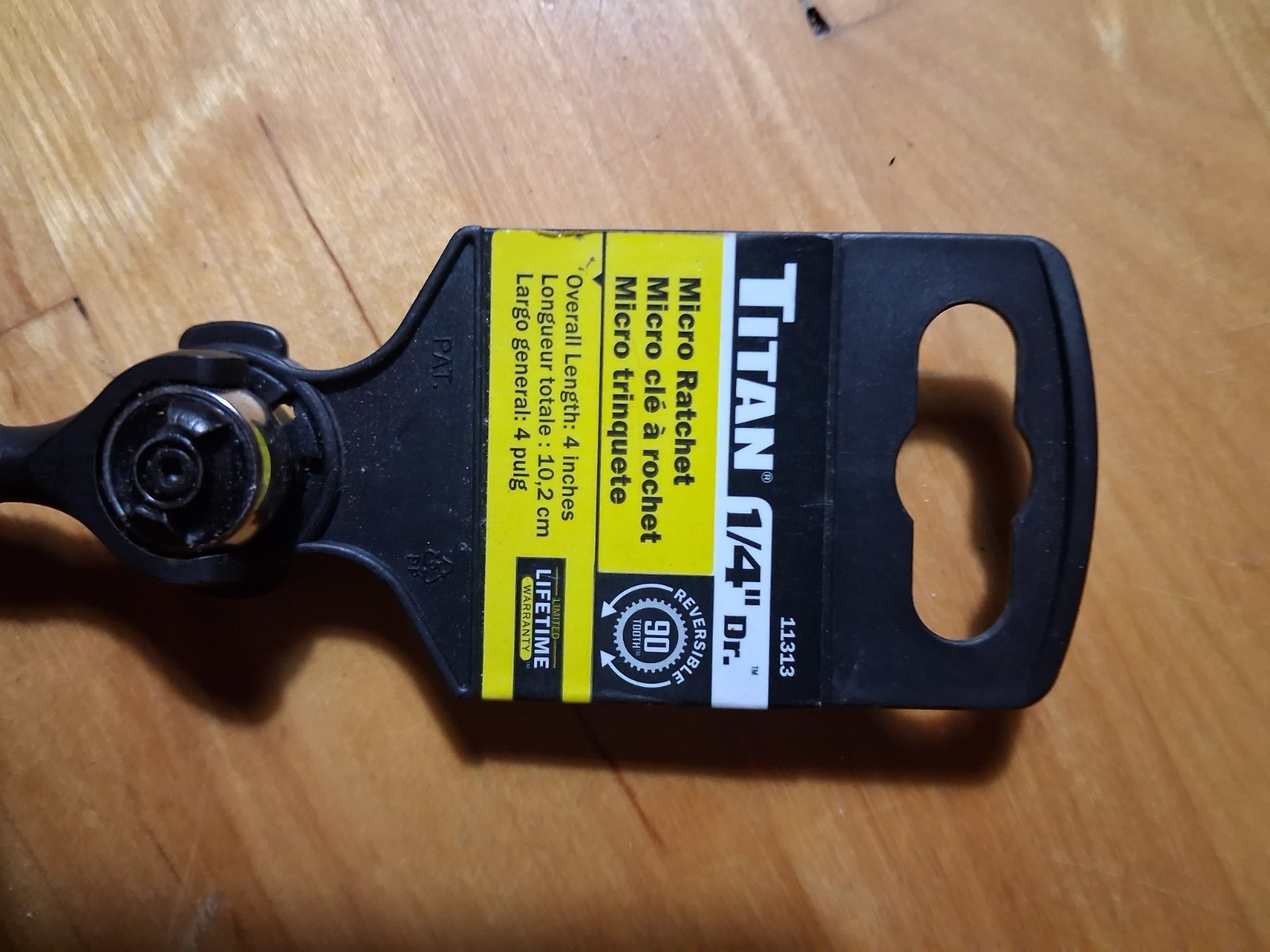 Titan 11313 1/4″ Drive Swivel Head Micro Ratchet Black