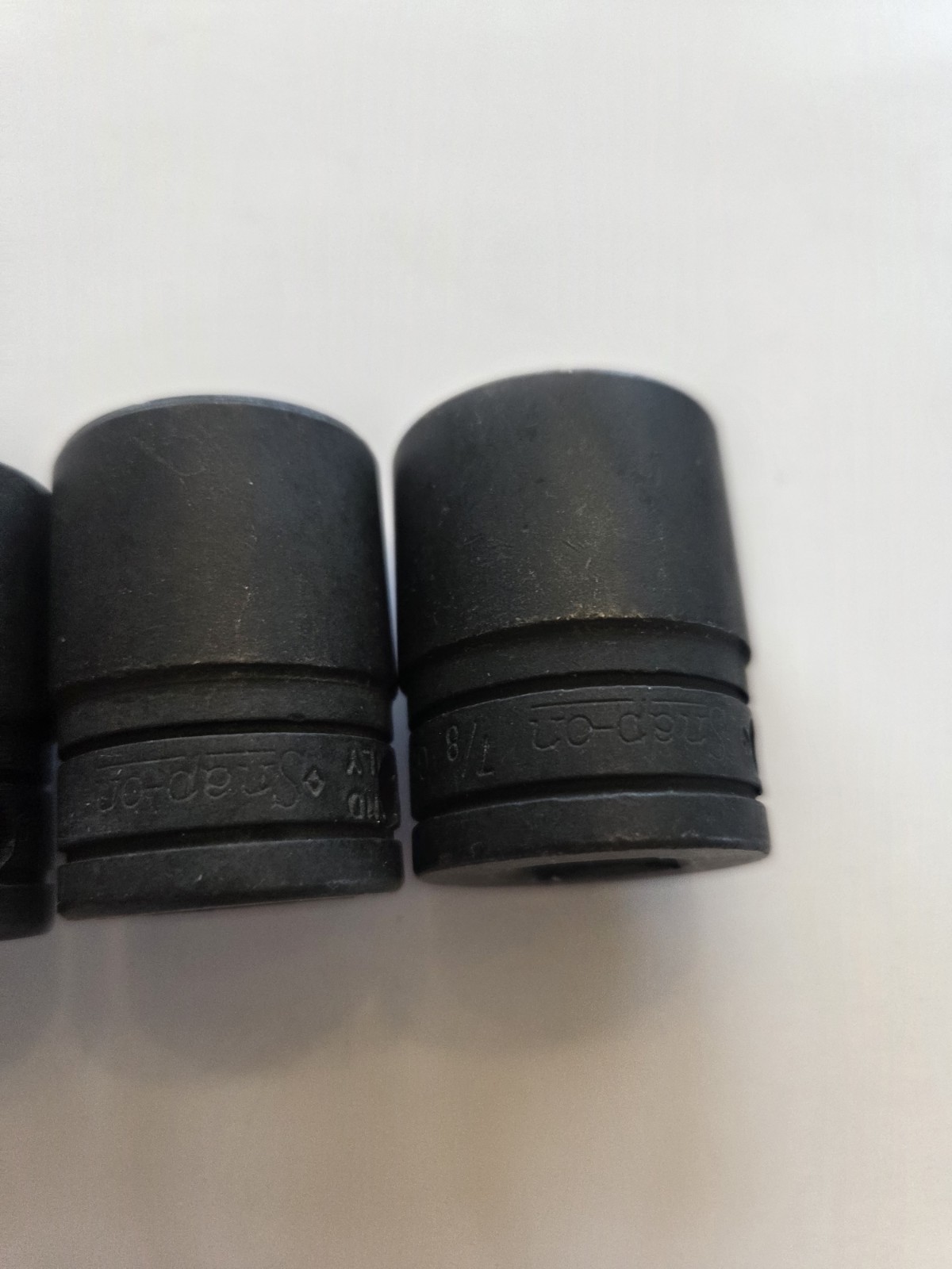 Snap On Tools 9 Piece 1/2″ Drive Industrial Finish 12 Point SAE Socket Set NICE