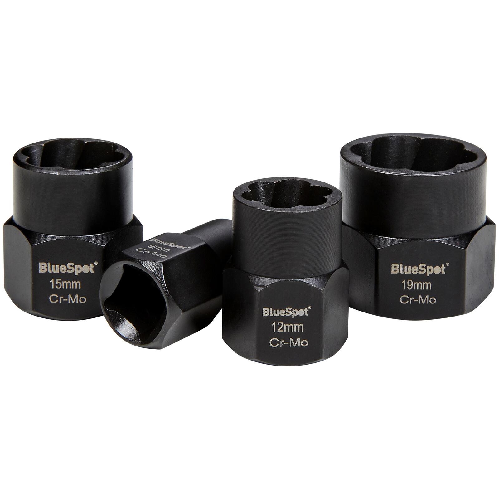 BlueSpot Bolt Remover Nut Extractor 3/8″ 9-19mm Damaged Rounded Rusted Painted