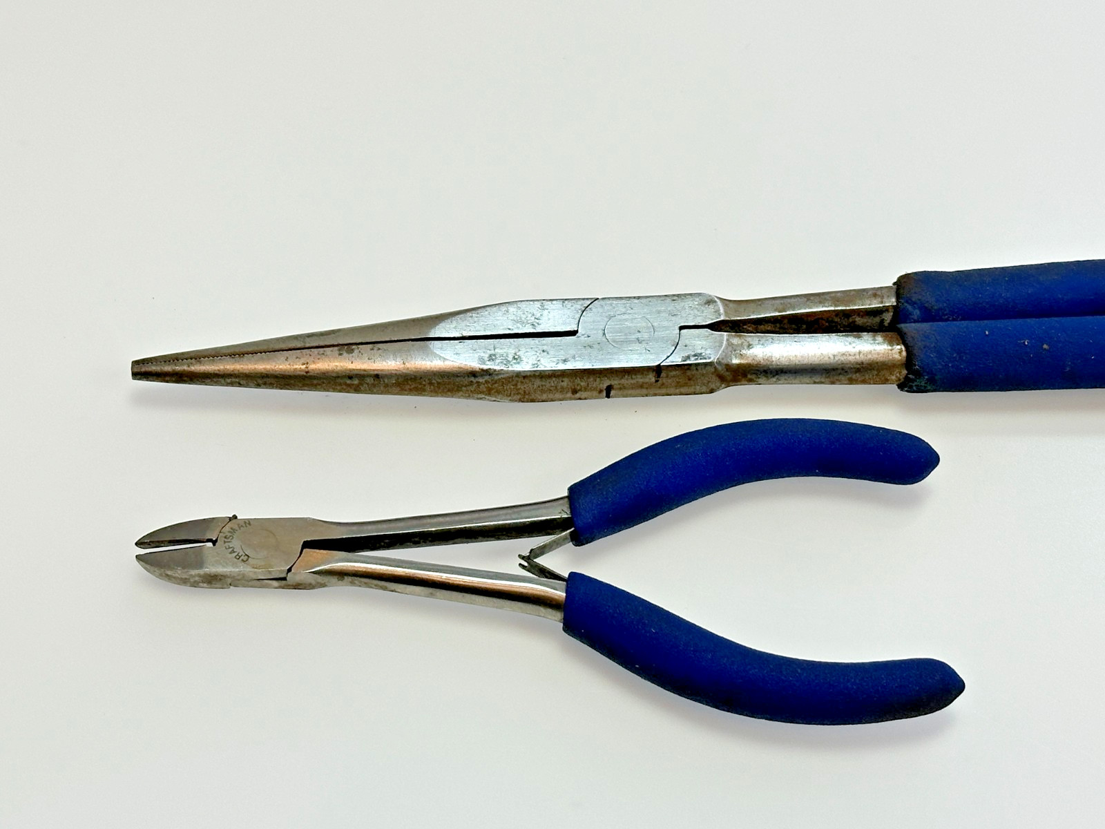 Craftsman Diagonal Pliers Blue Grip w/ Unknown XL Extra Long Long Nose Pliers