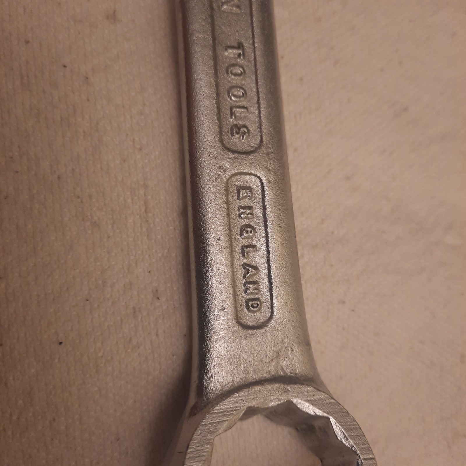 Vintage Gordon combination wrench/spanner 1/2W Sheffield England BSW. Great cond
