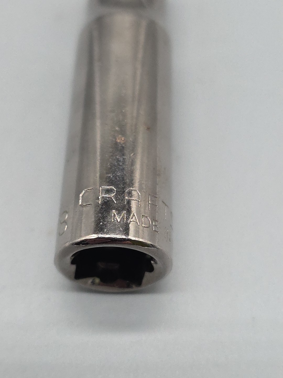 Craftsman 3/8″ Deep Socket 3/8″ Drive 6 Point Easy Read G2D 45835 USA