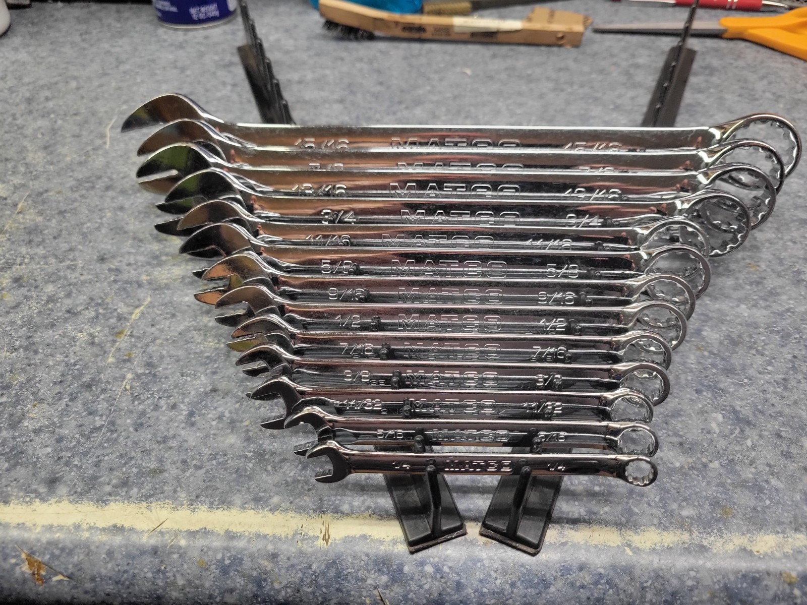 Matco 13-Piece SAE 12-Point Combination Wrench Lot 1/4 – 15/16″