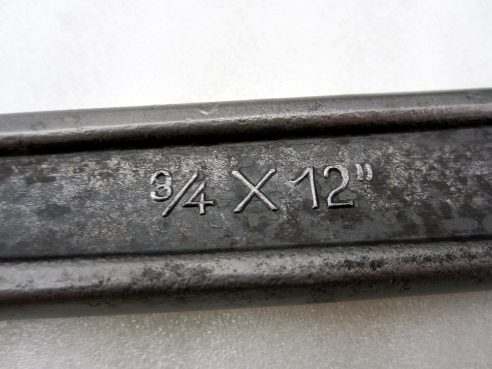 Vintage 12″ German Adjustable Wrench Thick Jaws Made in Germany