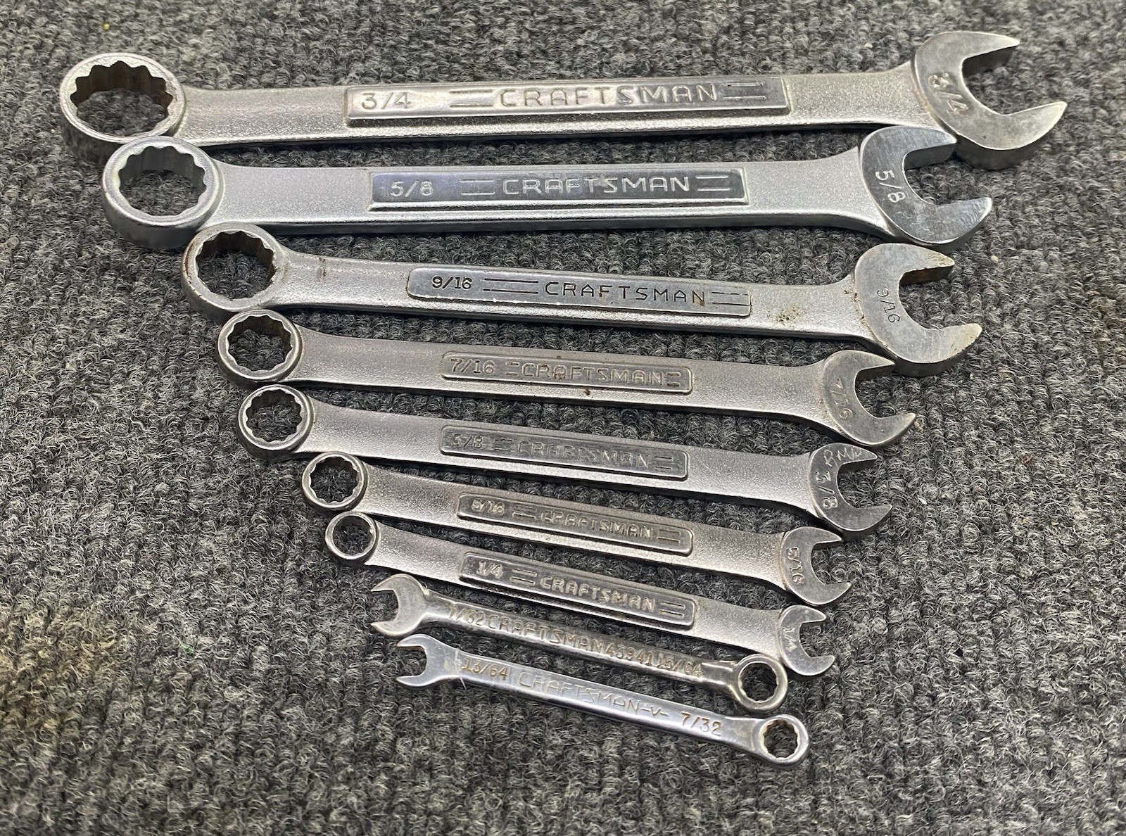 Craftsman USA 7-Piece 12-Point SAE Combination Wrench 3/4″ to 7/32″