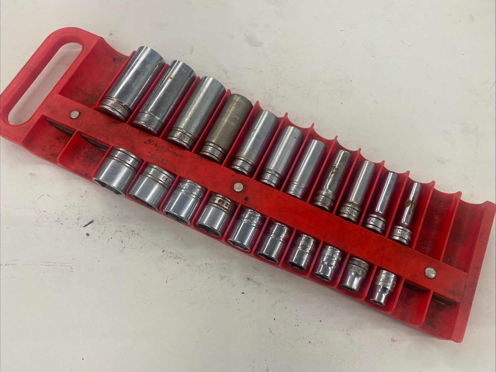 Snap-On SF & FS Series 3/8″ Drive Deep/Standard Socket SET 21 piece READ M0849