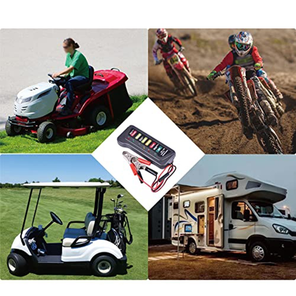 User Friendly 12V Car Tester with Two Testing Clips and LED Lights