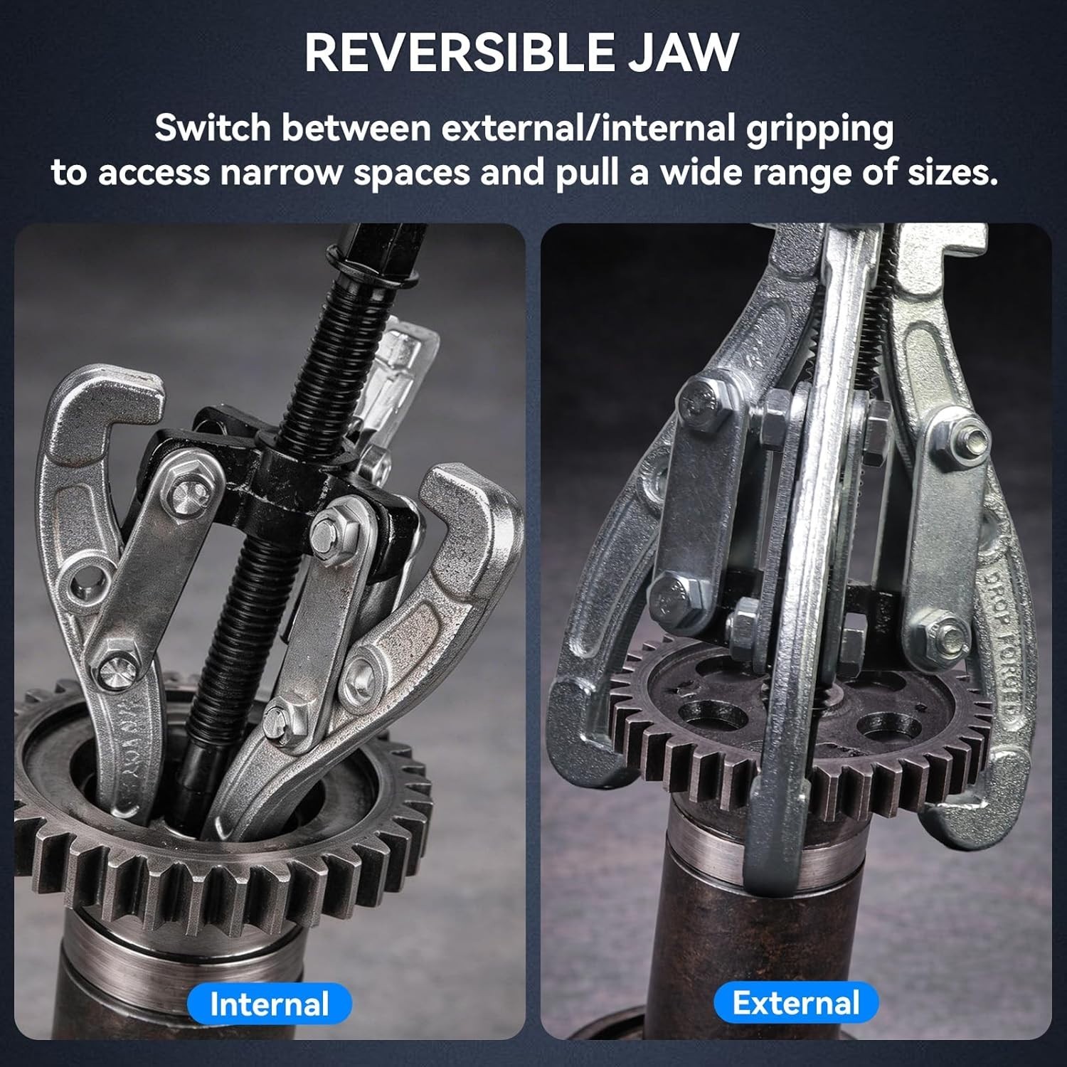3 Jaw Gear Extractor Set, 3″ 4″ 6″ Heavy Duty Tool