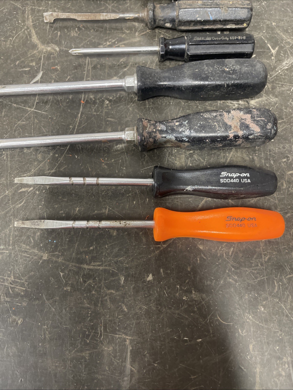 Snap-On Screwdriver Lot (12 Pieces) Stubby, Long, Octo, Square Grip, Assorted
