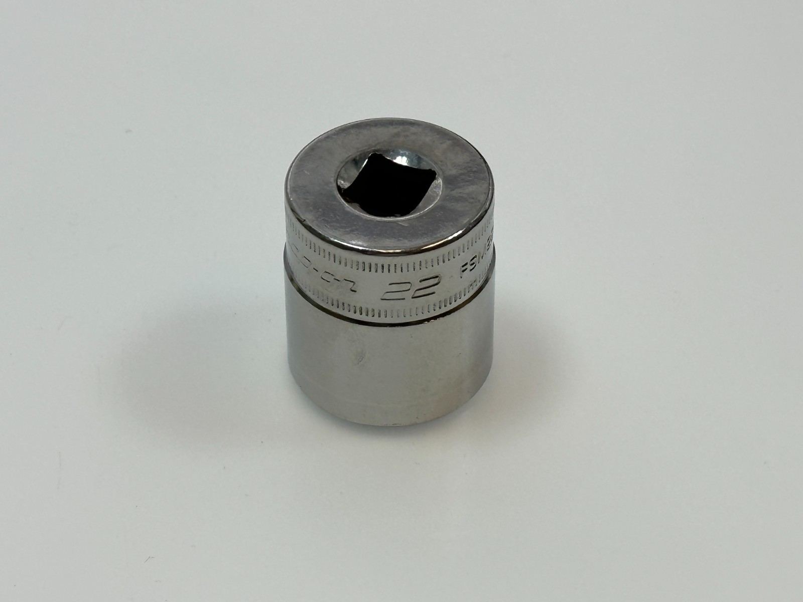 🇺🇸Snap-On Tools USA 3/8 Drive 22mm Metric 6 Point Shallow Chrome Socket FSM221