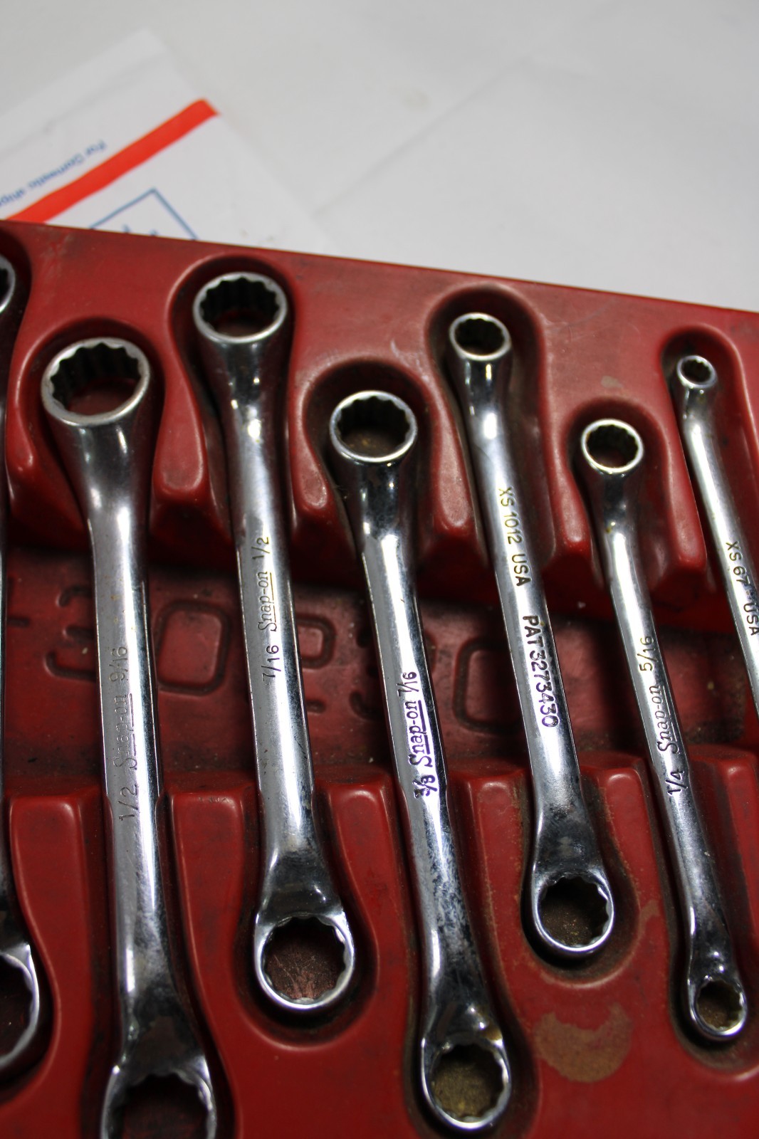 SNAP-ON 9PC SAE 12PT SHORT 10° OFFSET BOX WRENCH SET 3/16-13/16 XS609B