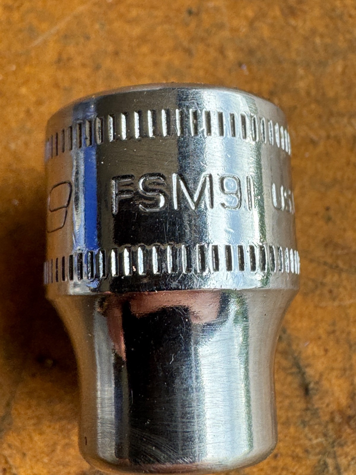 Snap On 3/8 Drive 9mm Flank Drive Shallow Socket 6 point FSM 91