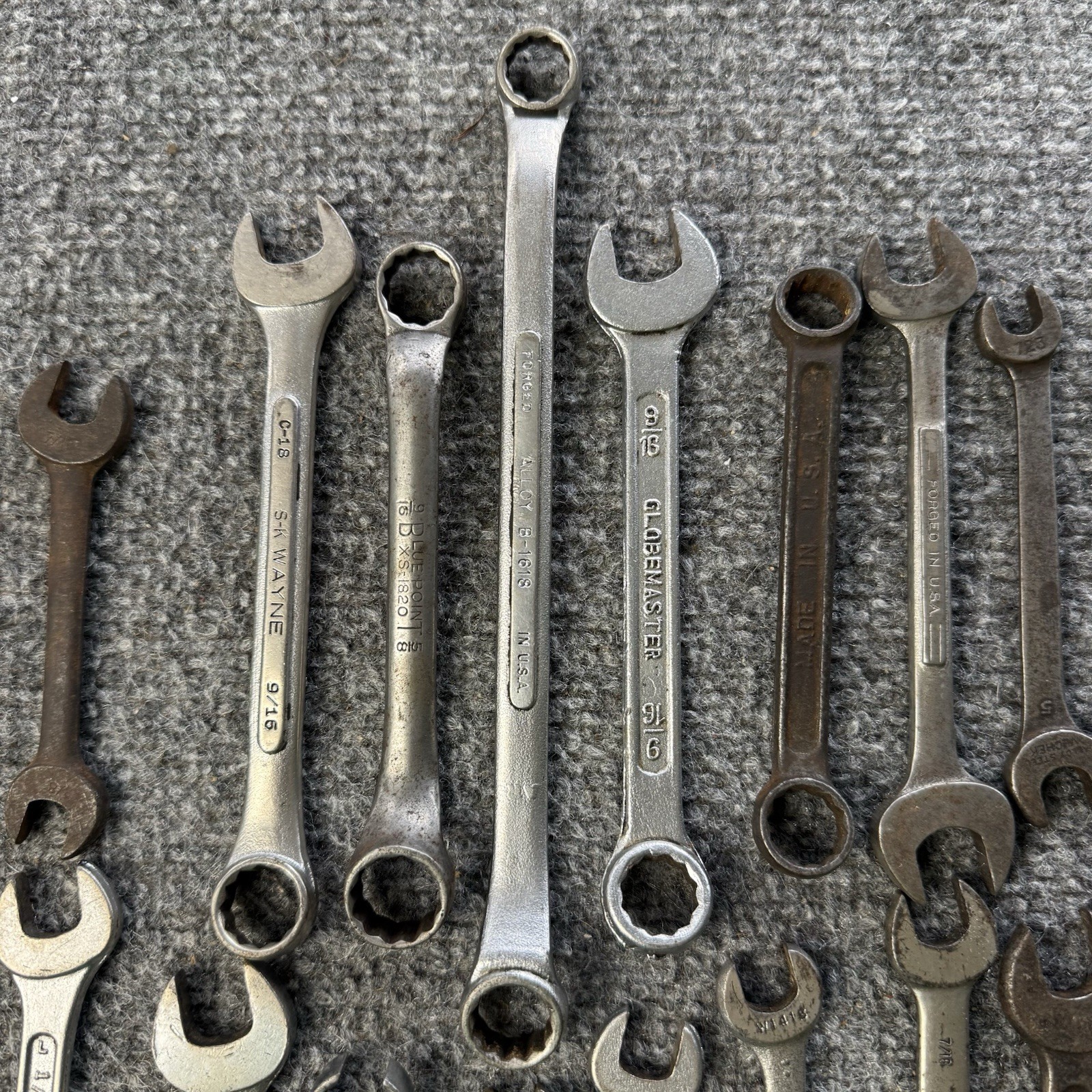 VTG Wrenches (Lot Of 28) American Made Craftsman, S-K Wayne, Lectrolite & More..