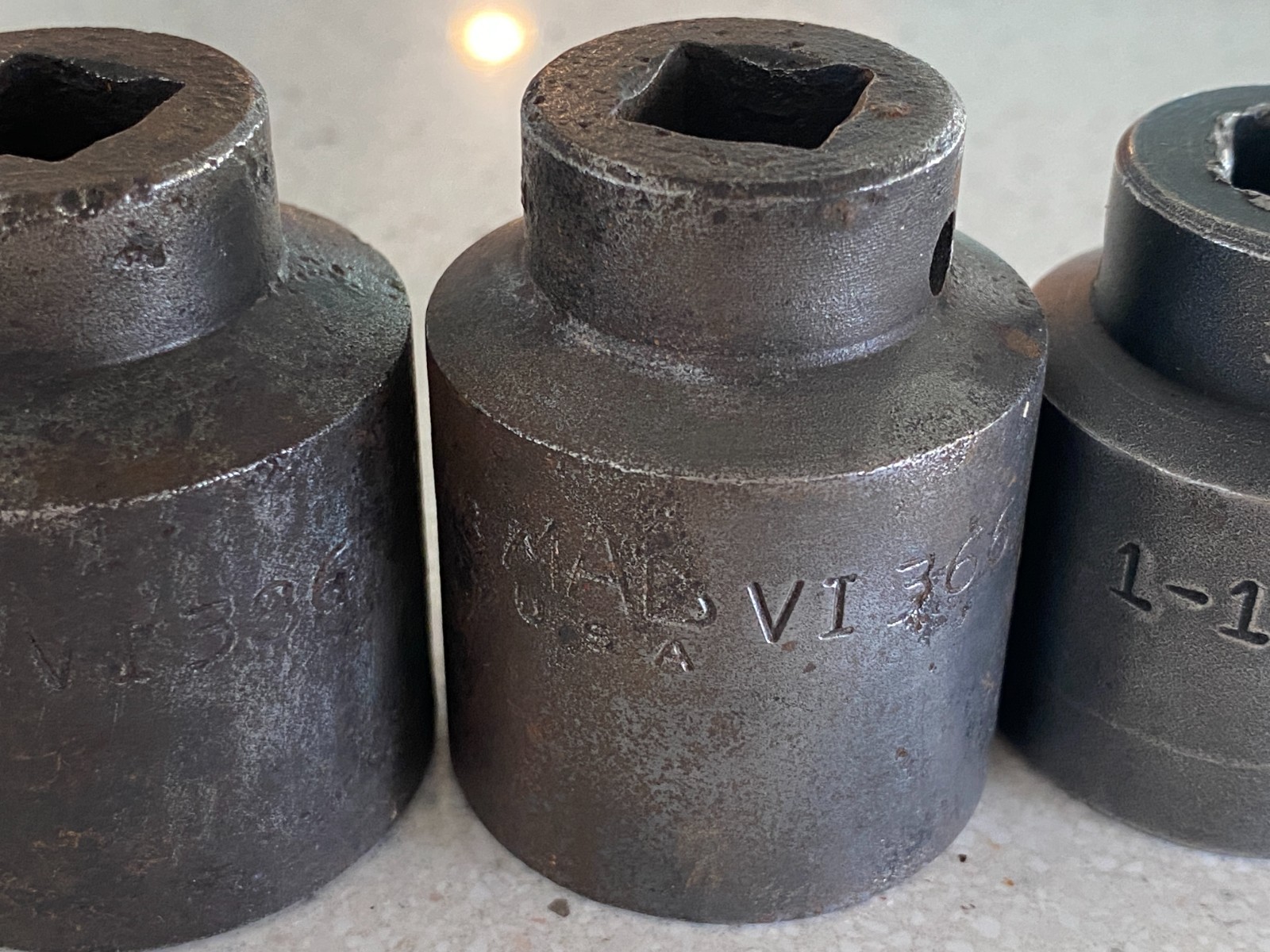 MAC Tools USA 6 Piece Lot 1/2″ Drive Short Impact Sockets 6 Point 7/8 -1 1/2″