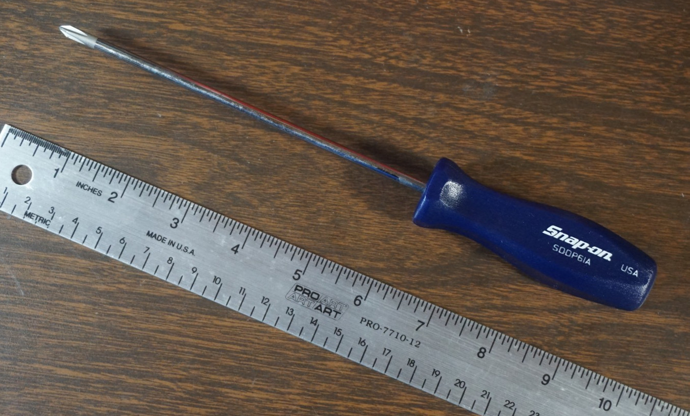 Super SNAP ON SDDP61AB #1 Phillips w/ 6″ Blade, HARD BLUE Handle, Clean