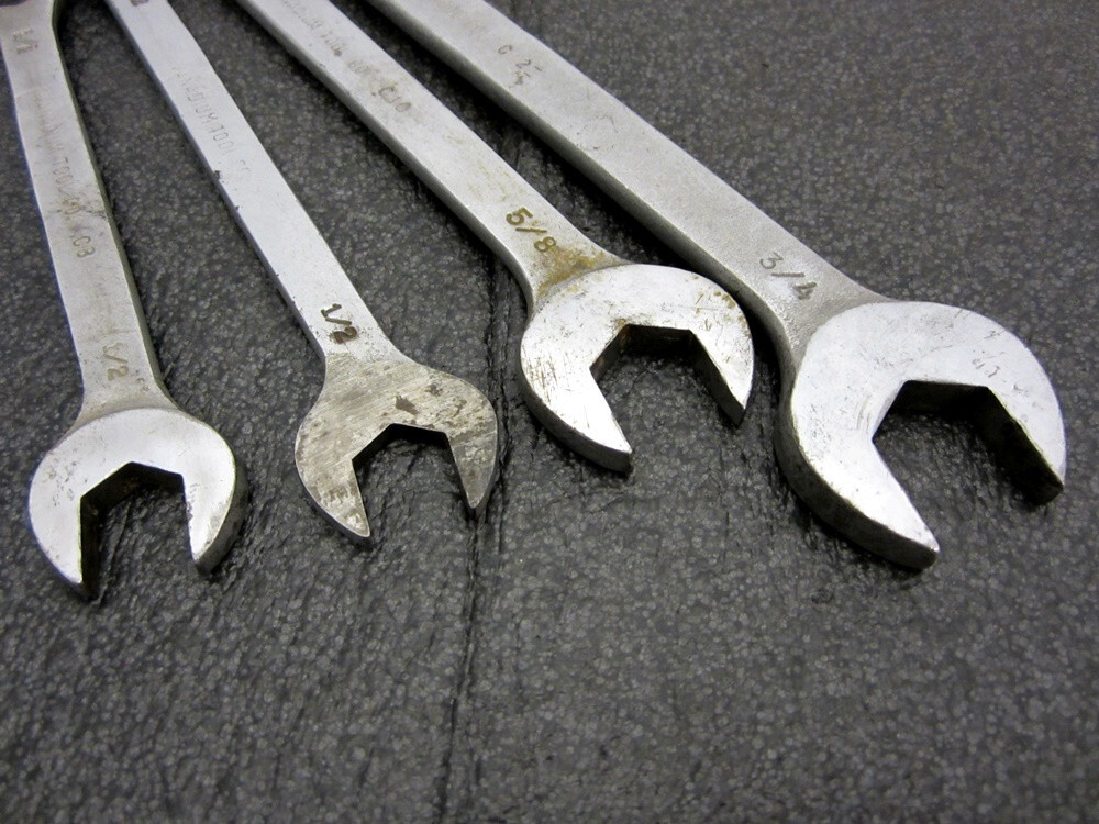 Vintage Vanadium Tool Company SAE Combination Wrenches Made in USA