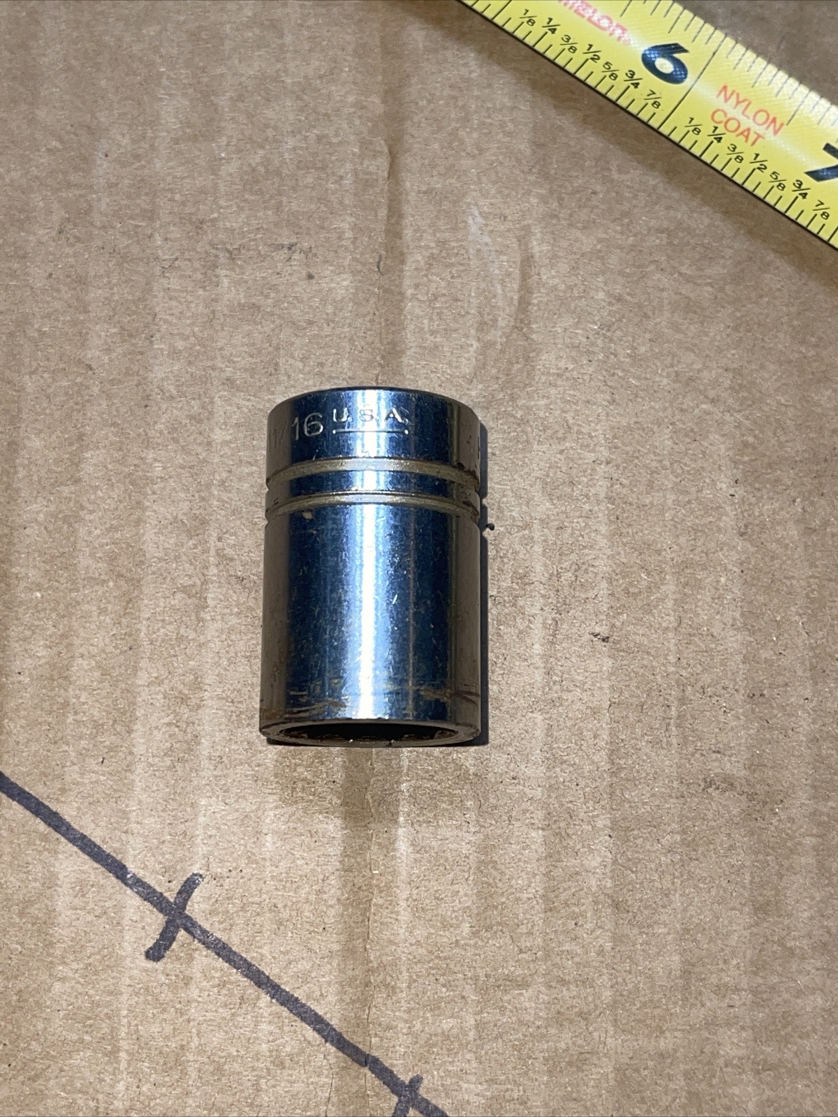 Vintage Wizard USA H2664 11/16 In SAE 1/2” Drive 12 Point Socket Duro
