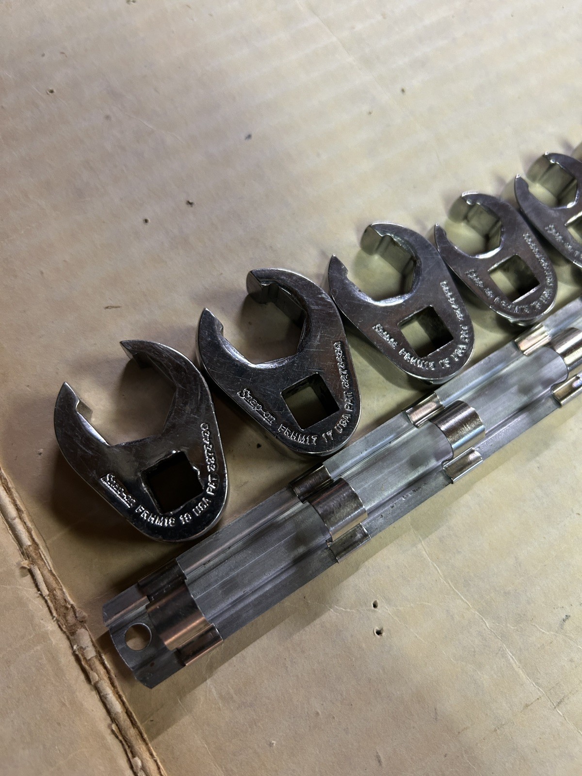 Snap On 8 pc 3/8″ Drive Metric Crowfoot Flare Nut Socket Set 9-18mm 210FRHMA
