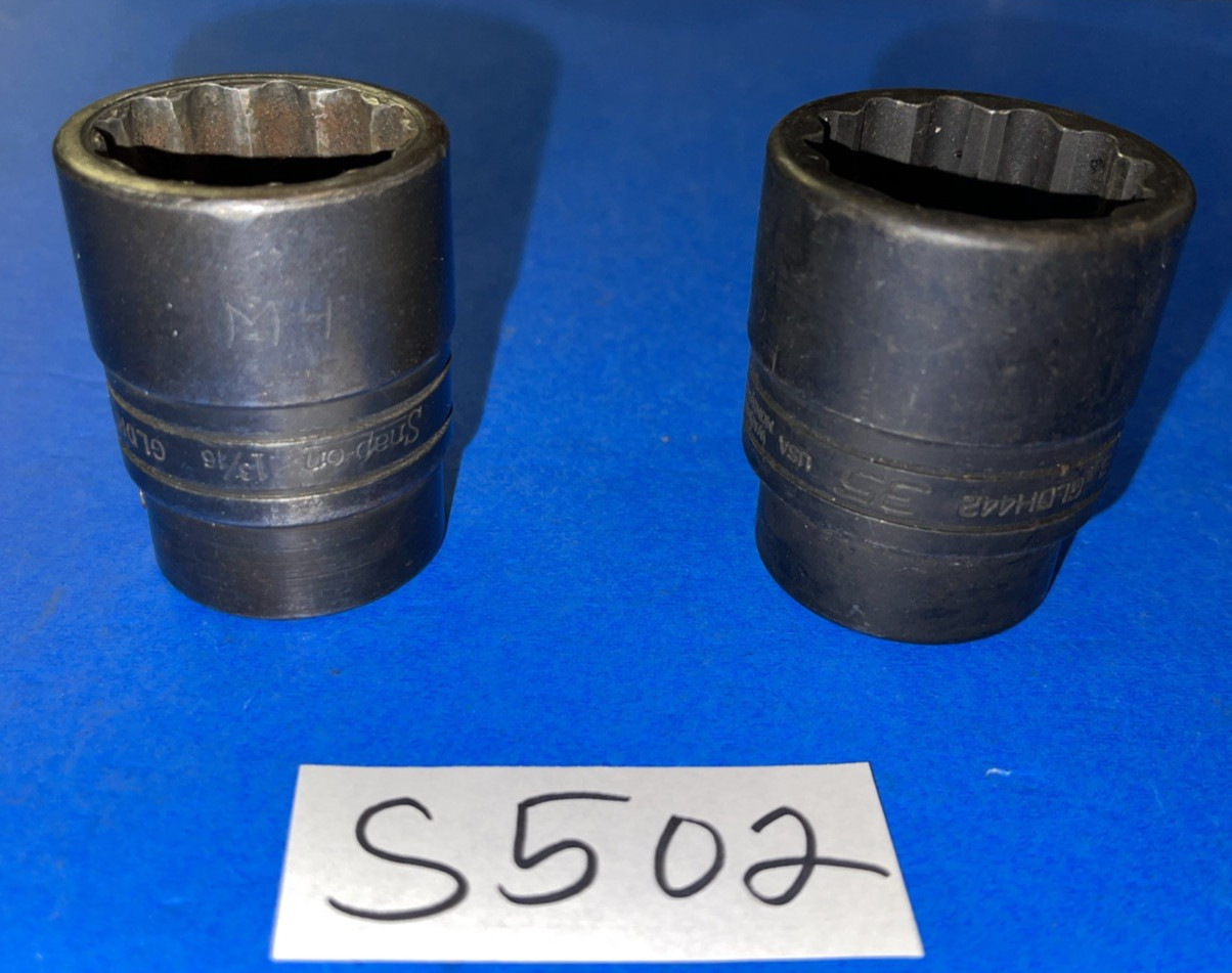 SNAP-ON TOOLS 2 PIECE 3/4 DRIVE SOCKETS 1-3/16 (30MM), 1-3/8 (35MM)