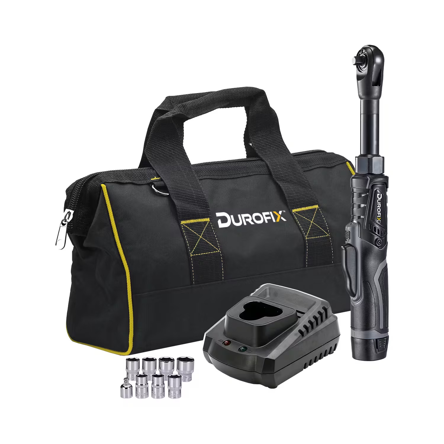Durofix RW1221-3PGC G12 12V Li-Ion 3/8″ Brushless Extended Ratchet Wrench Kit