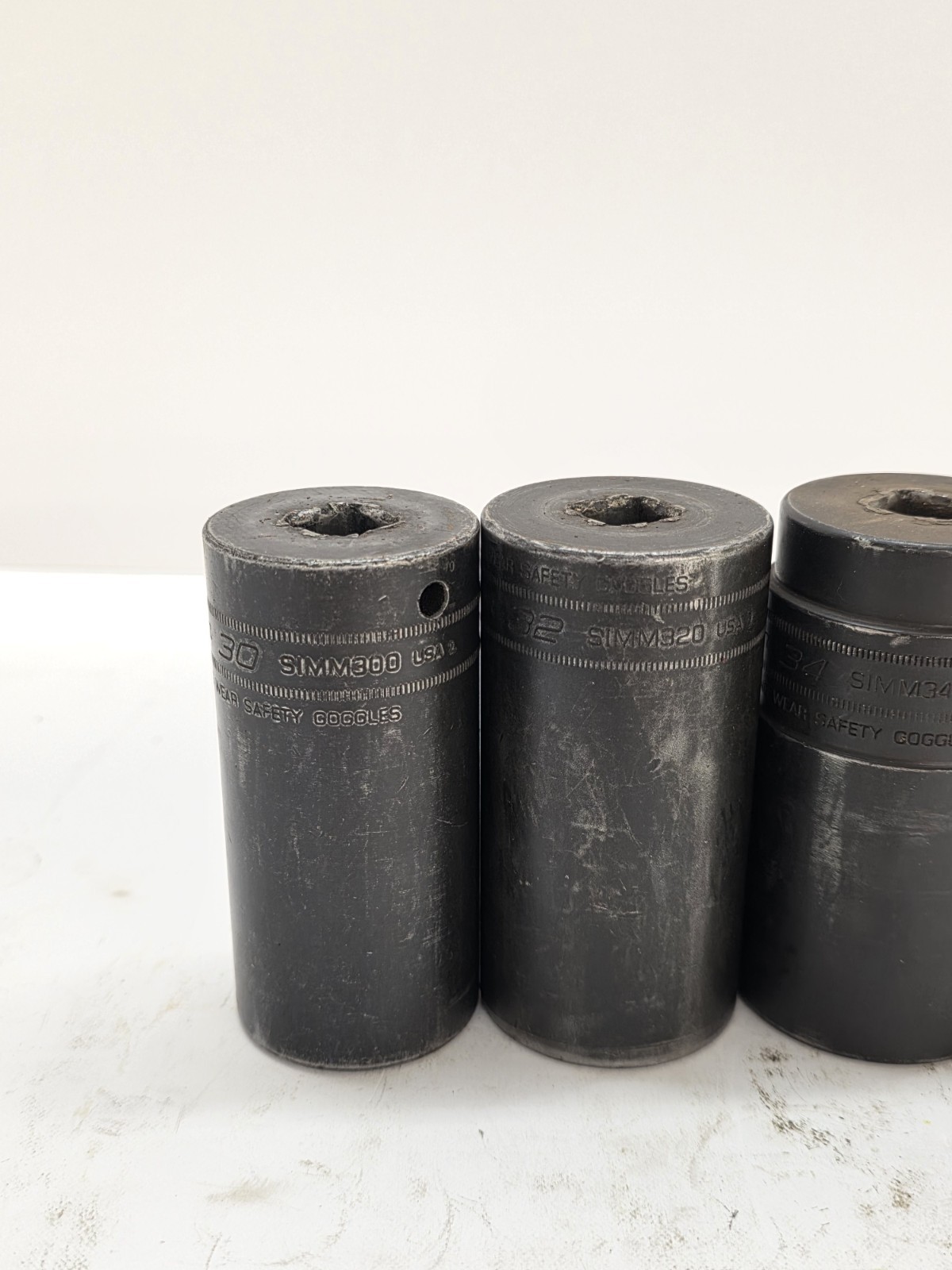 Snap-on 1/2 Drive Sockets 30,32,34,35,36mm Deep Impact 5pc Socket Set Usa