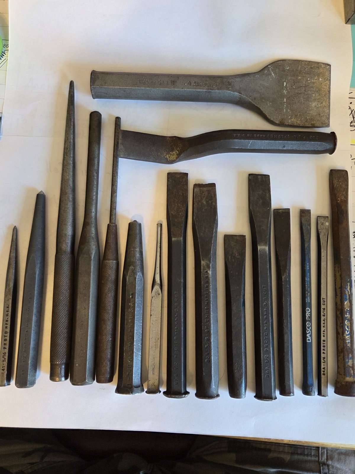 HUGE 17pc PUNCH AND CHISEL SET