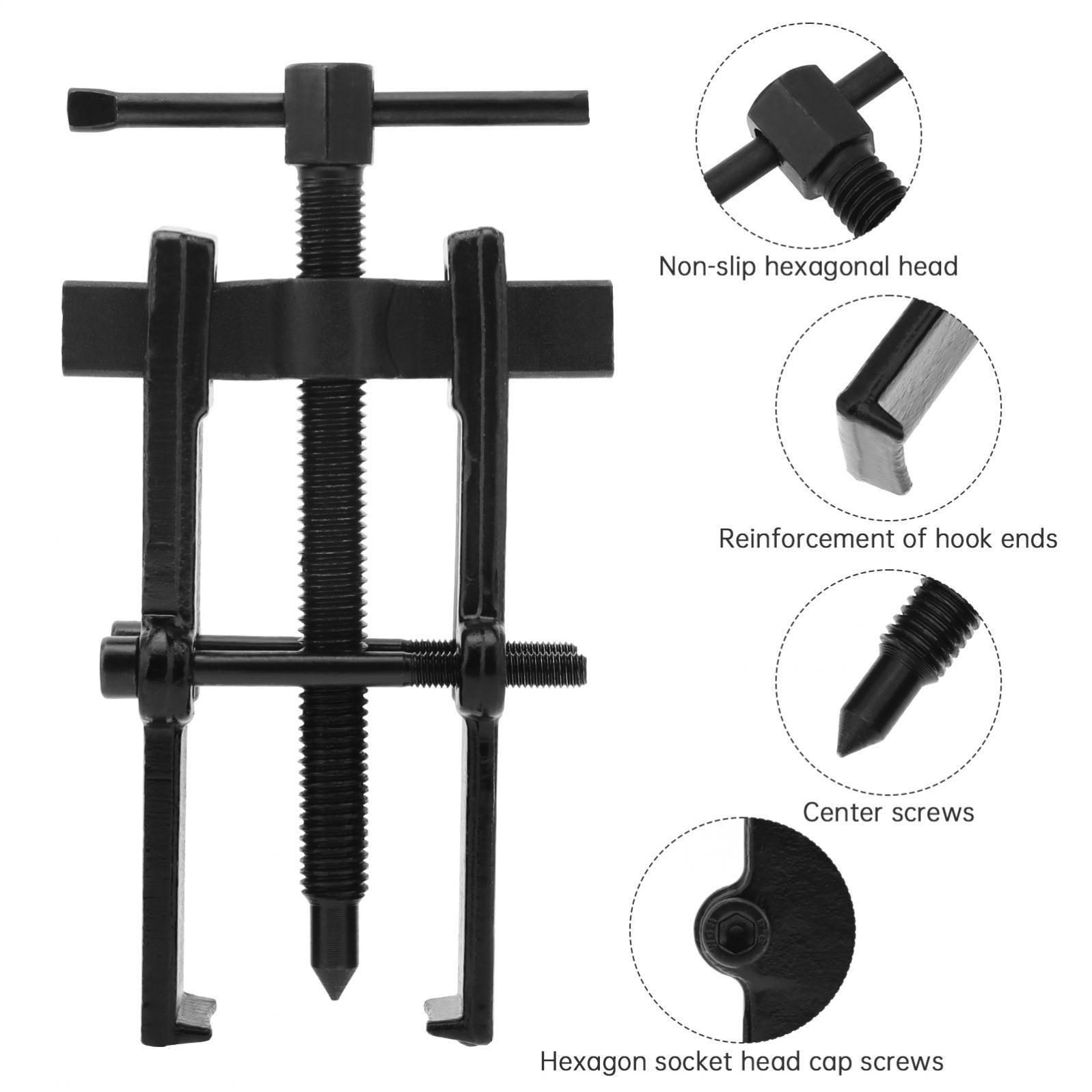 Carbon Steel Adjustable Bearing Puller for Slide Gears, Pulley, and Flywheel 4in