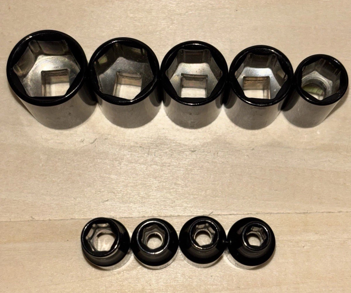 Jesse James West Coast Choppers Mac Tool 1/4” Drive METRIC 6 Pt Socket Set 9pc