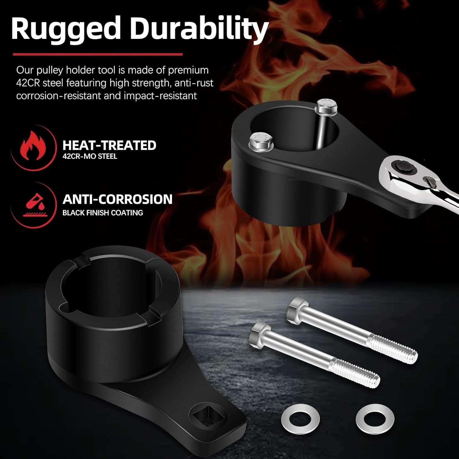 For Toyota Lexus Harmonic Damper Pulley Holding Tool Kit Crankshaft Crank Holder