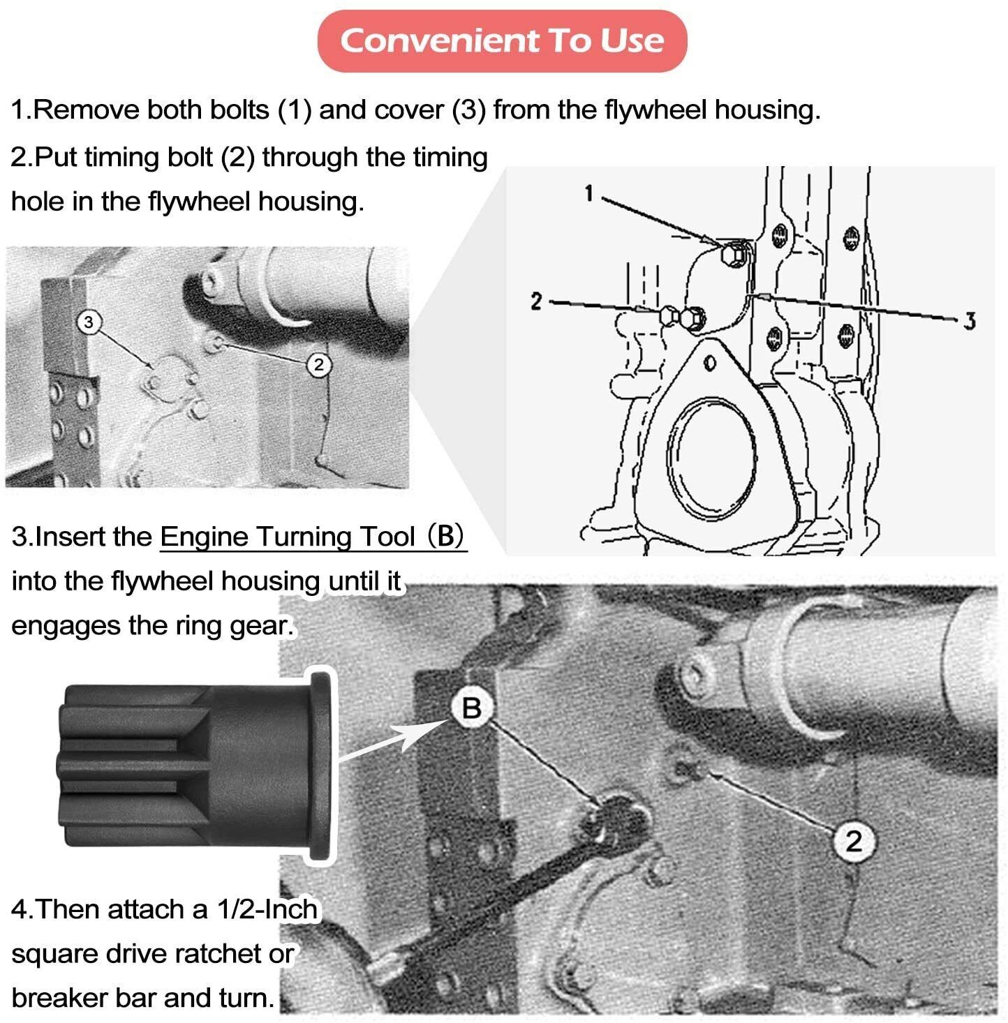 Injector Sleeve Remover Installer Set,Injector Height Tool+Engine Barring Socket