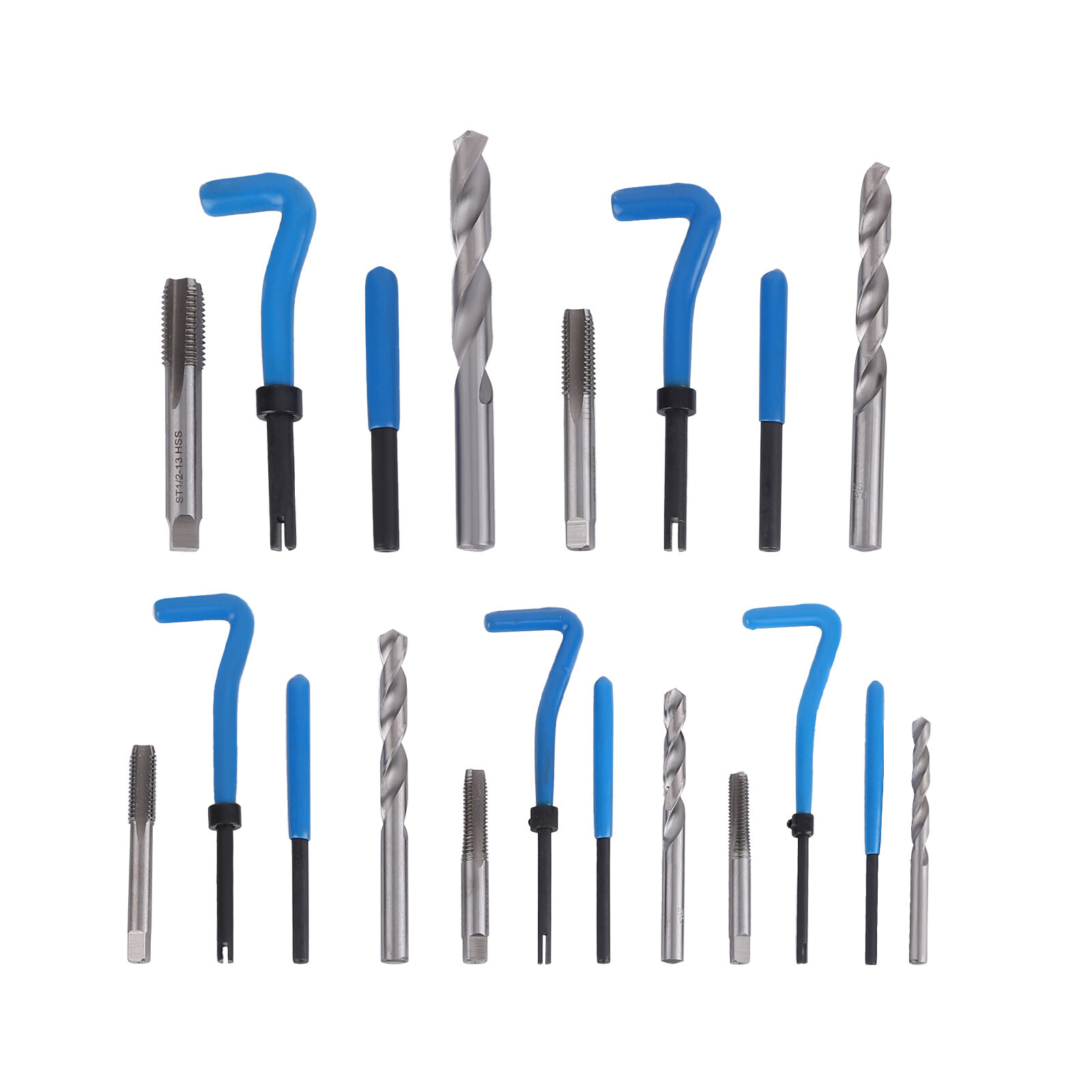 Thread Repair Tool Kit: 320-Piece Metric SAE Heli Coil Rethreading Insert Drill