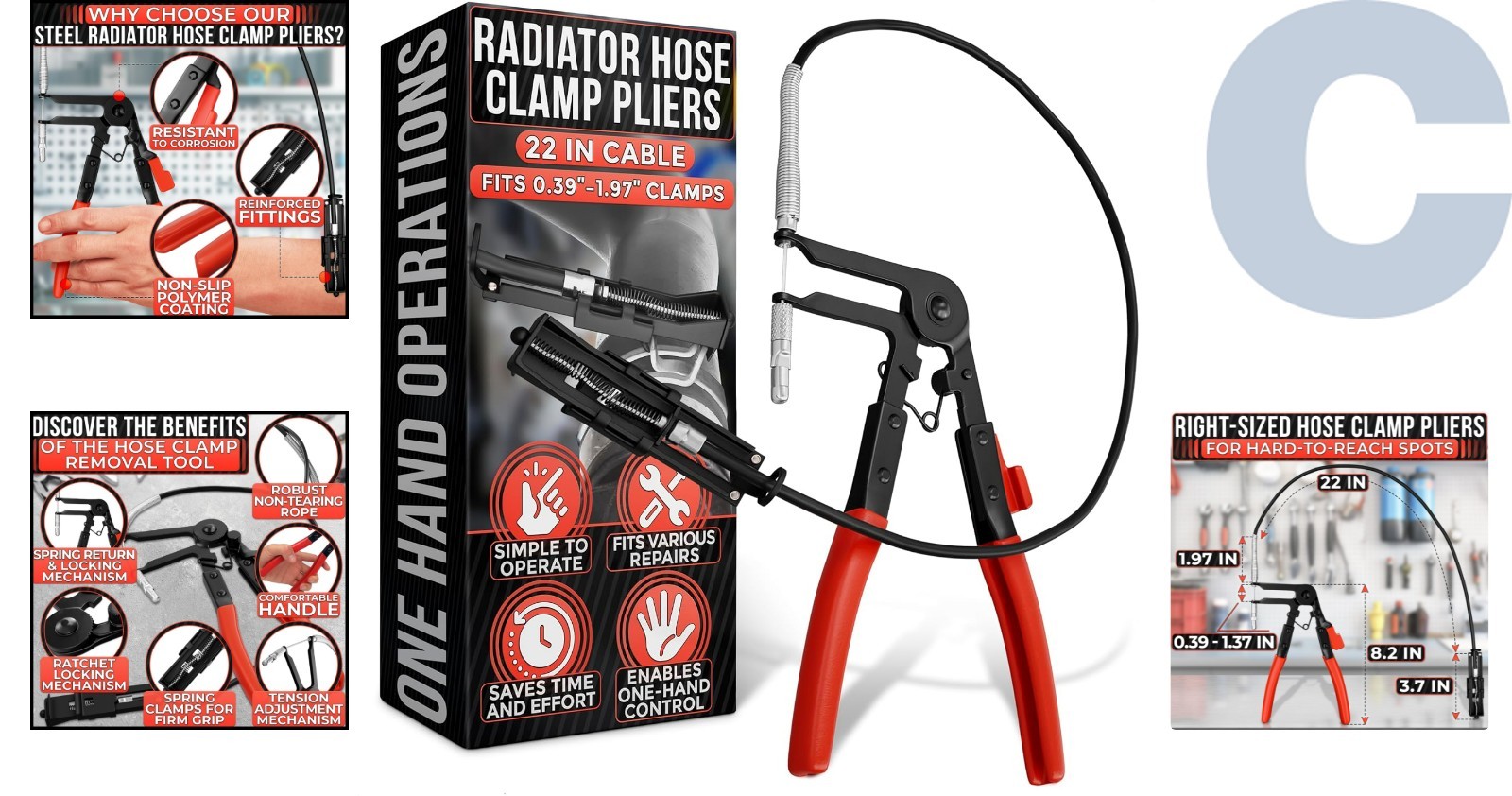 Corrosion-Resistant Hose Clamp Pliers for Automotive Repairs – Versatile & Handy