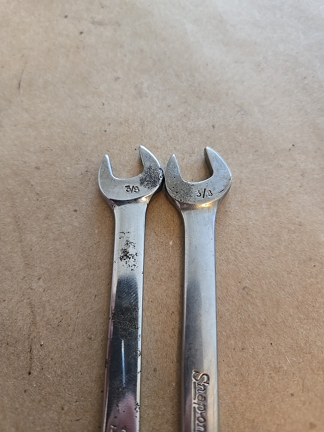 Snap On 3/8″ 12PT SAE Chrome Short Standard Combination Wrenchs OEX120,OEX12