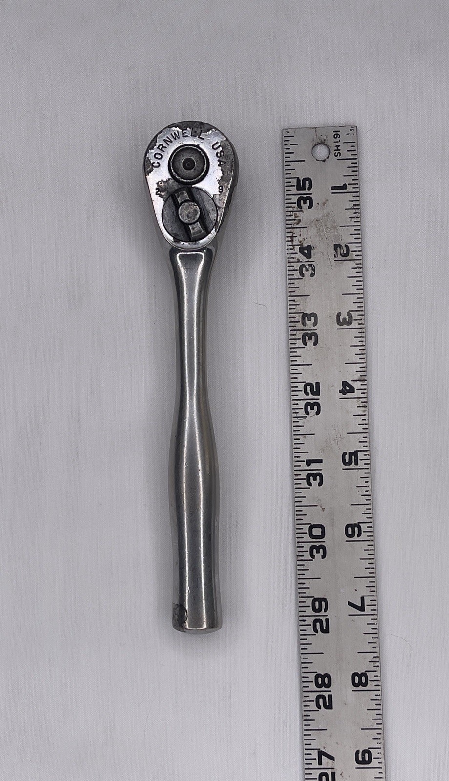 Vintage Cornwell Tools Ratchet 3/8″ Drive Smooth Handle 7″ Length USA JR30