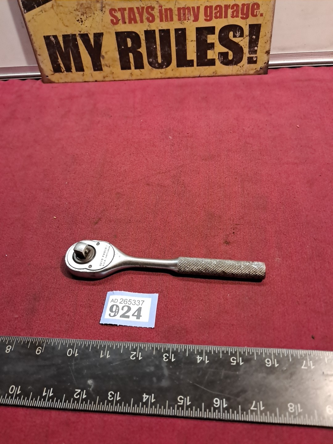 Vintage Proto 5249 Ratchet 3/8″ Drive Classic Pear Head Good Used Condition