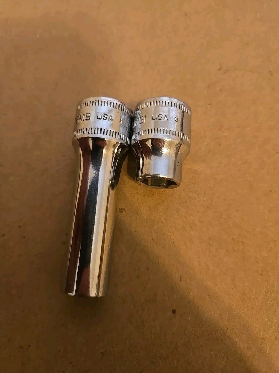 Snap On 3/8″ Drive 9MM 6PT Shallow Deep Chrome Sockets FSM91 SFSM9