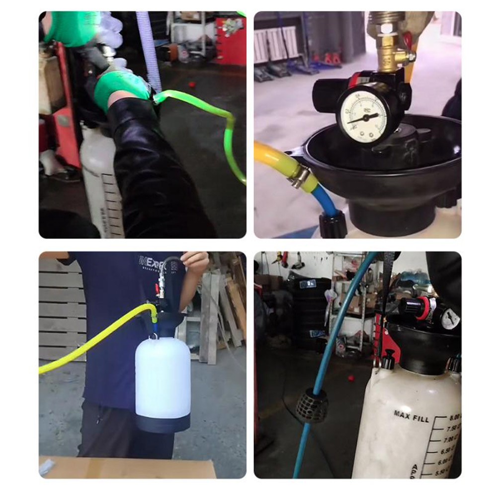 8L Pneumatic Transmission Gearbox Oil Filling Pump Tool W/ 5pcs Adaptor Kits UK