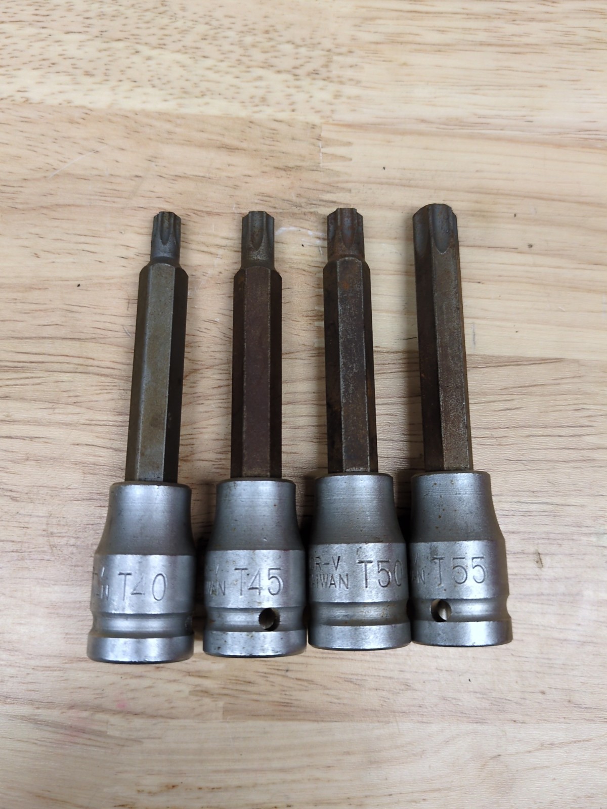 OEM TOOLS 4 Piece Long Star Socket Set – 1/2″ Drive. T40, T45, T50, T 55