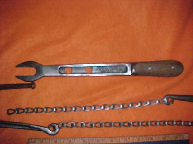 H.D. Smith Perfect Handle Valve Spring Lifter w/Two Chain Hooks Old Engine Tool