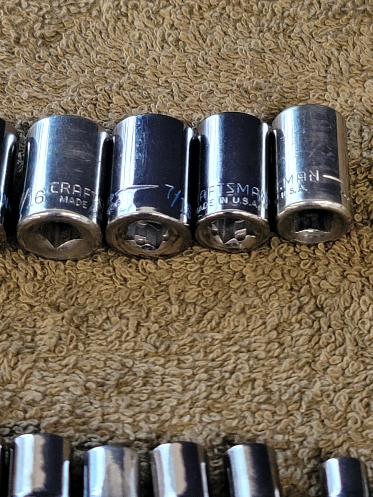 15 Craftsman 9/16″ to 5/32″ Sae Socket Set 1/4″ Drive G2 USA