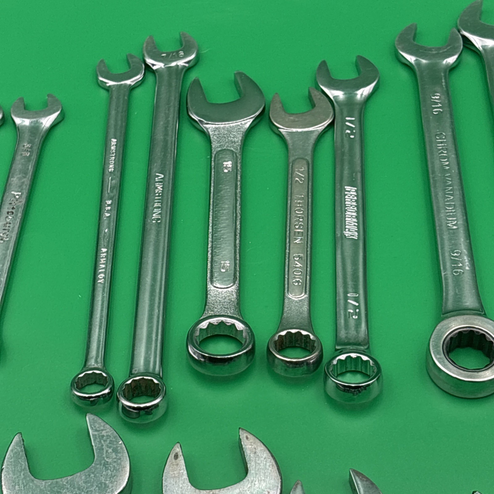 Combination Box Wrench Lot Mixed Brands Incomplete Random Mostly Unbranded 25 PC