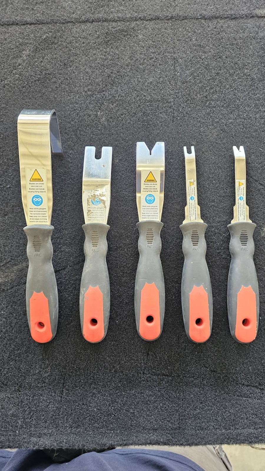 Snap-on Blue-Point Trim Panel Clip Removal Tool Set 5pc UTV614-UTV618
