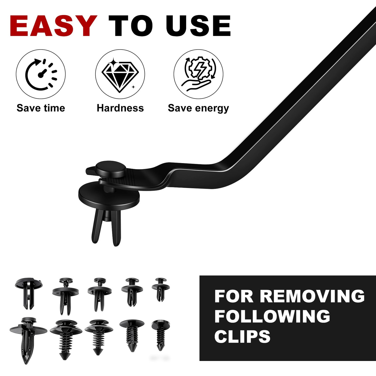Car Clips Fastener Remover Tool – Door Panel Removal Automotive Clip red
