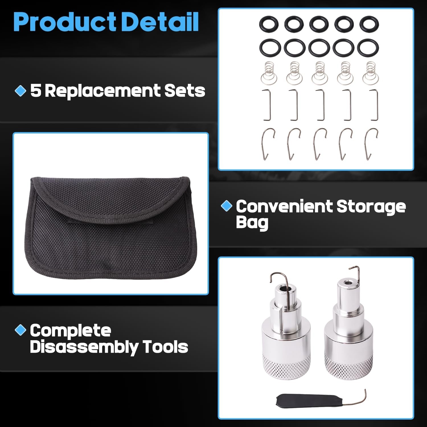 Multi Brand EFI Fuel Check Valve Tool Kit For Gas Auto Engine 2001-2026 Models