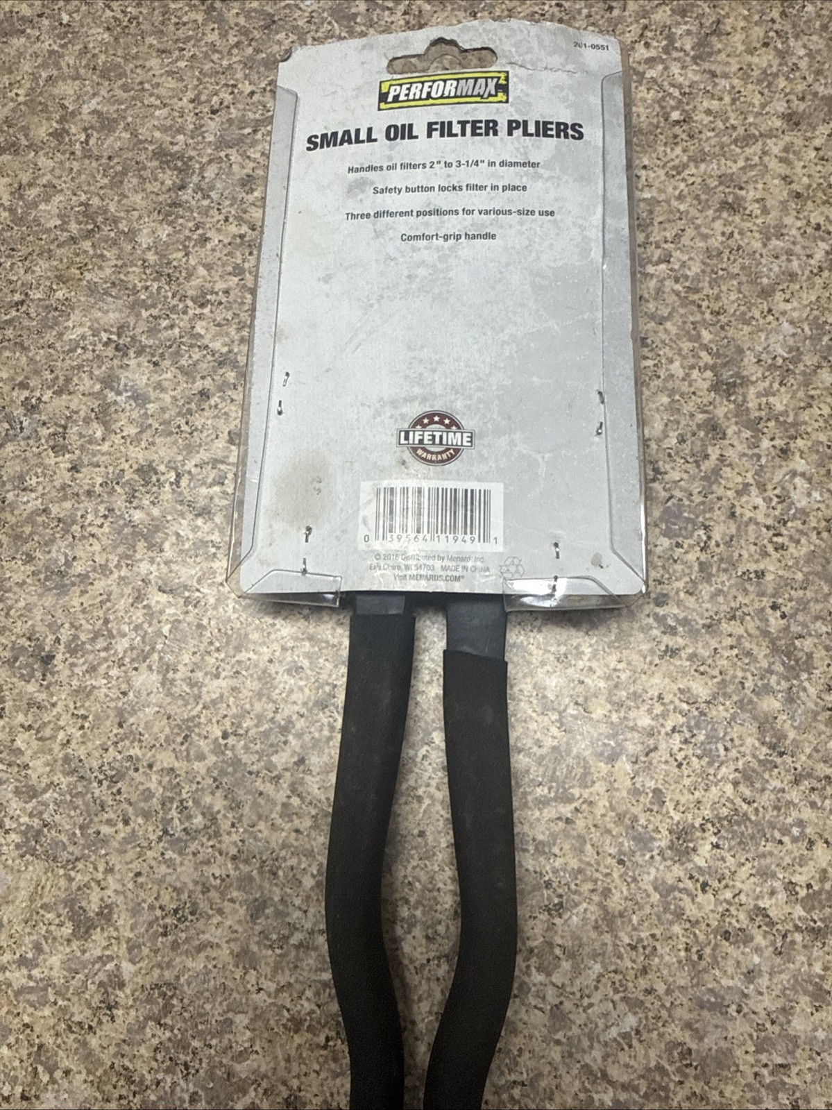 Performax Tool 2610551 Small Straight Jaw Oil Filter Pliers 2” to 3-1/4”