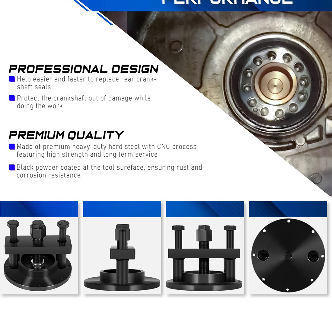 For TOOLS W470589004300 Detroit DD13 DD15 Rear Crankshaft Seal Remover Installer