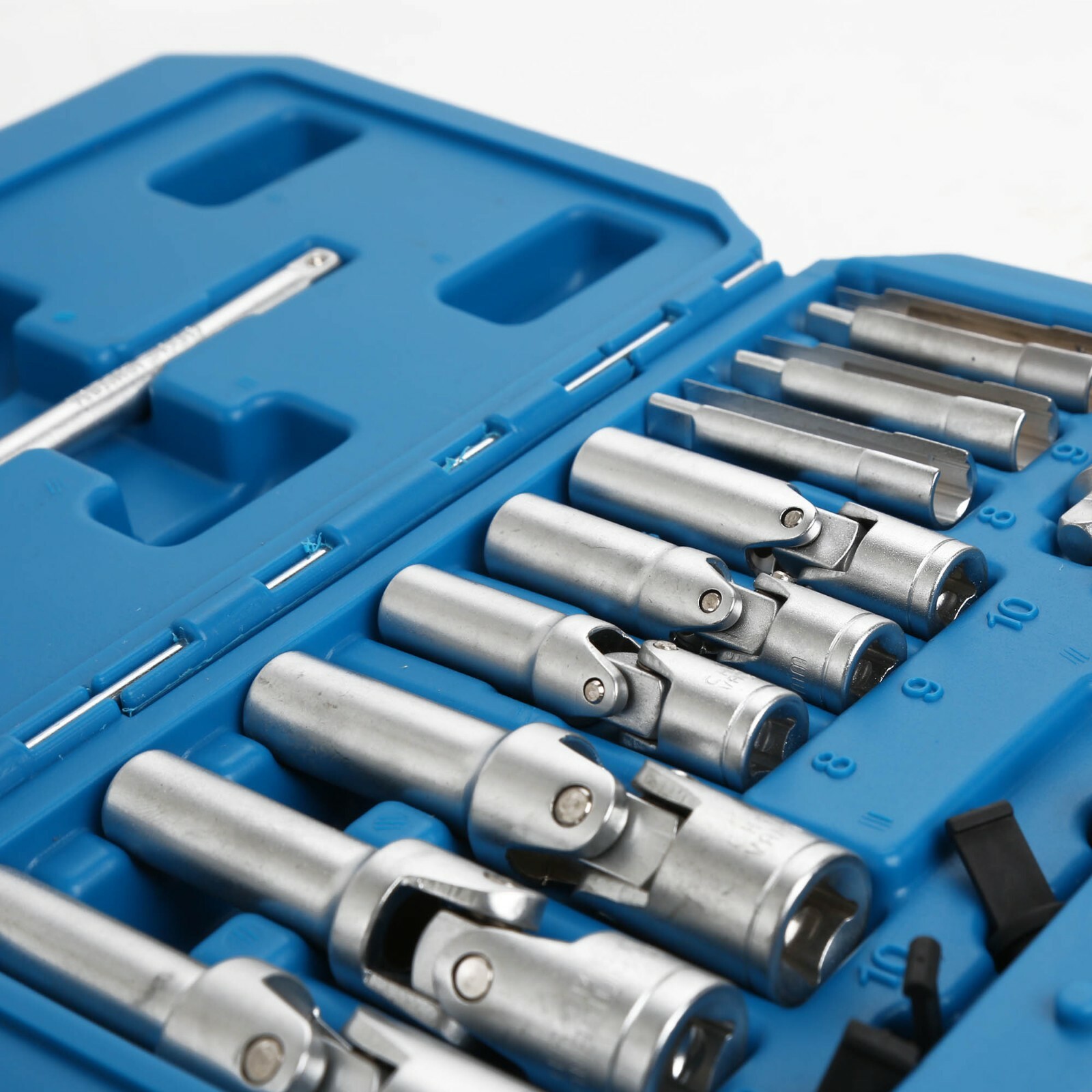 18 PC 3/8″ 1/4″ Drive Glow Plug Removal Socket Set PSG Thin Slotted Tool Kit